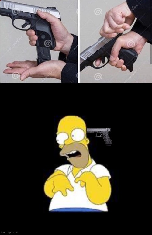 image tagged in loading gun,look marge | made w/ Imgflip meme maker