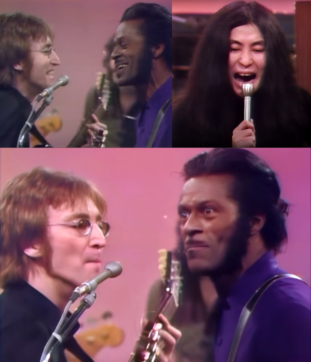 John Lennon, Chuck Berry and Yoko Ono Blank Meme Template