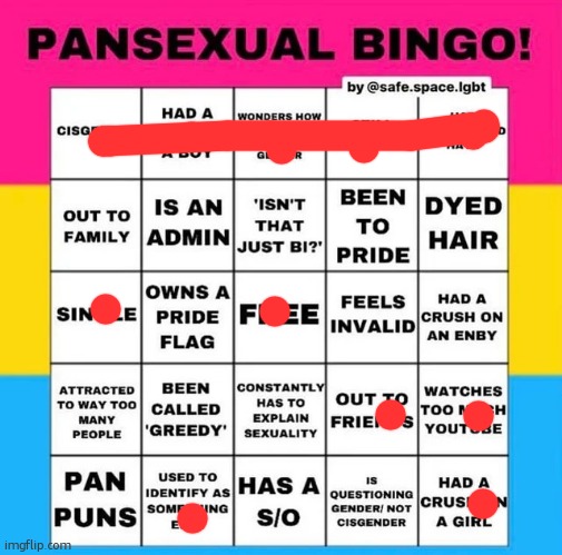 Im bi but still a bingo | image tagged in pansexual bingo | made w/ Imgflip meme maker