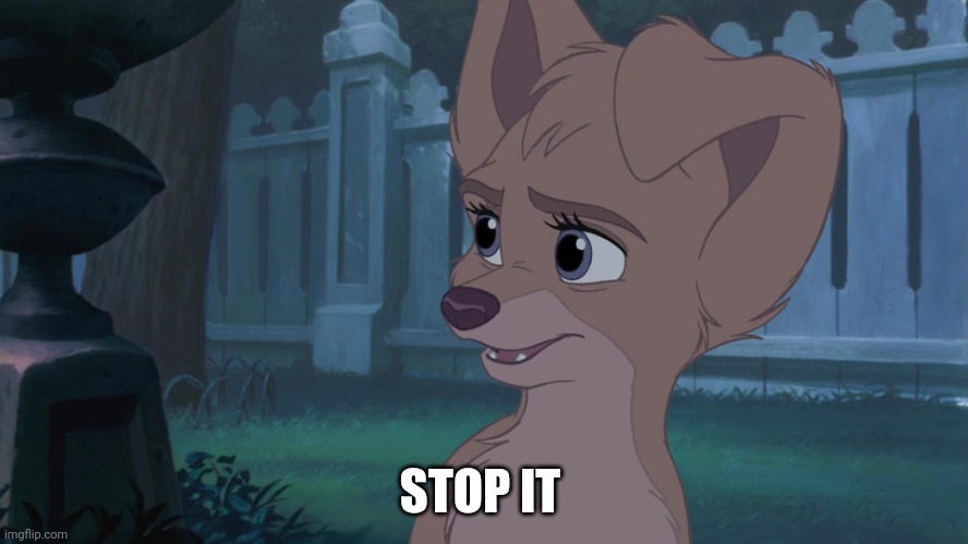 Stop It | STOP IT | image tagged in lady and the tramp 2 | made w/ Imgflip meme maker