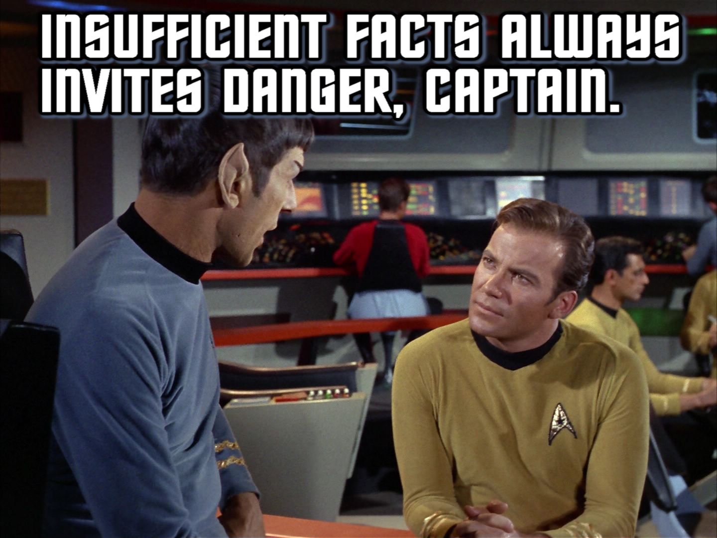 SPOCK - INSUFFICIENT FACTS Blank Meme Template