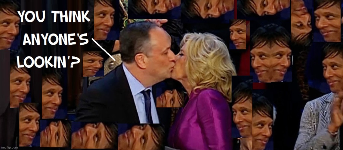 Oh, stop it... We're Just Friends! | image tagged in vince vance,jill biden,nanny,first lady,first gentleman,memes | made w/ Imgflip meme maker