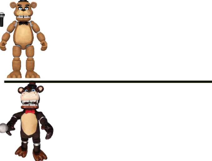 High Quality Freddy Toy vs Knockoff Freddy Blank Meme Template