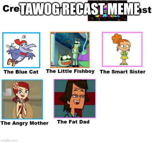 Gumball Recast Meme | TAWOG RECAST MEME | image tagged in the amazing world of gumball | made w/ Imgflip meme maker