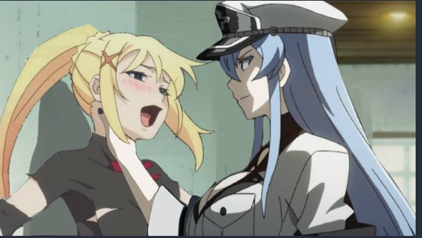 Darkness and esdeath Blank Meme Template