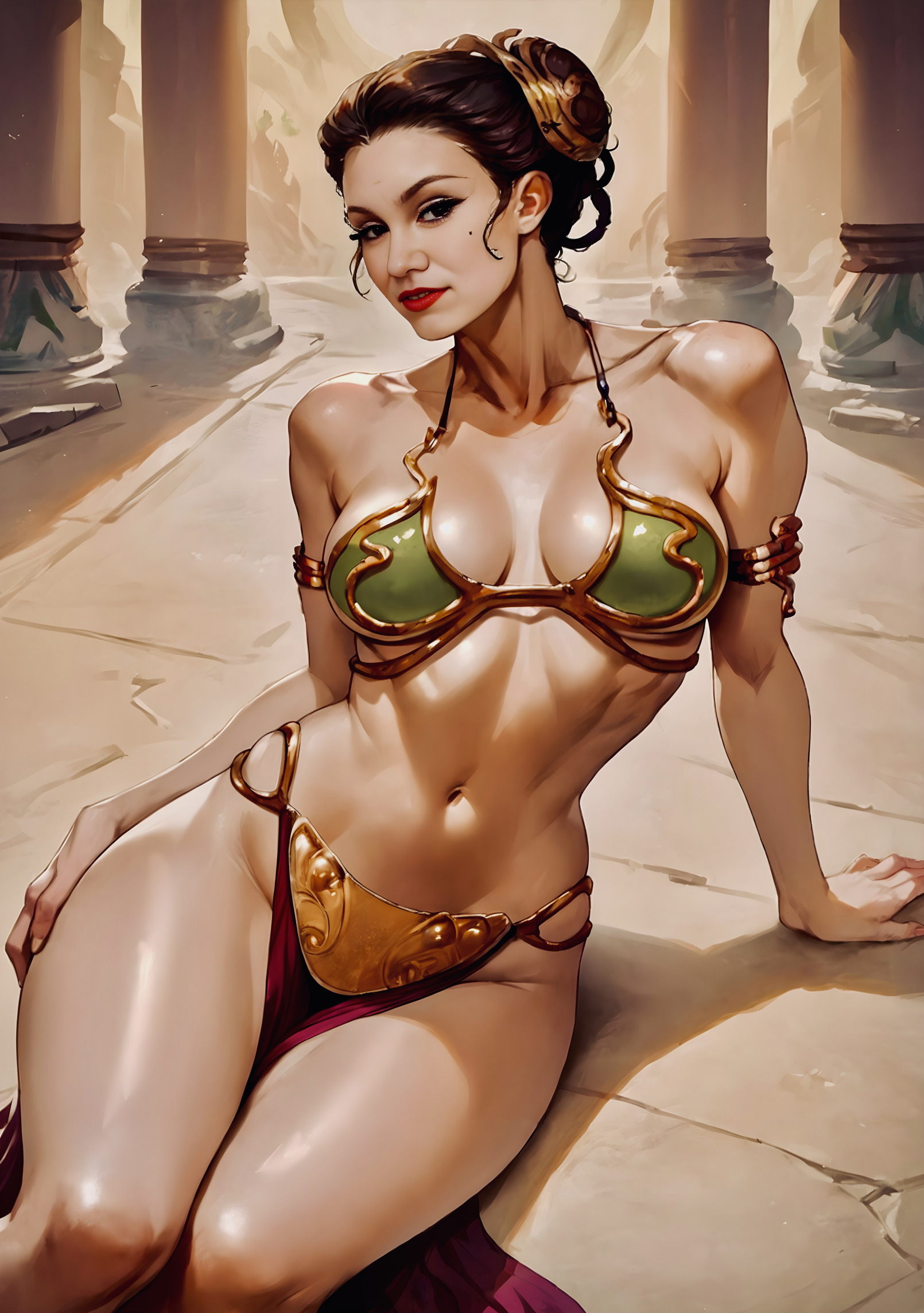 Slave Leia Blank Meme Template