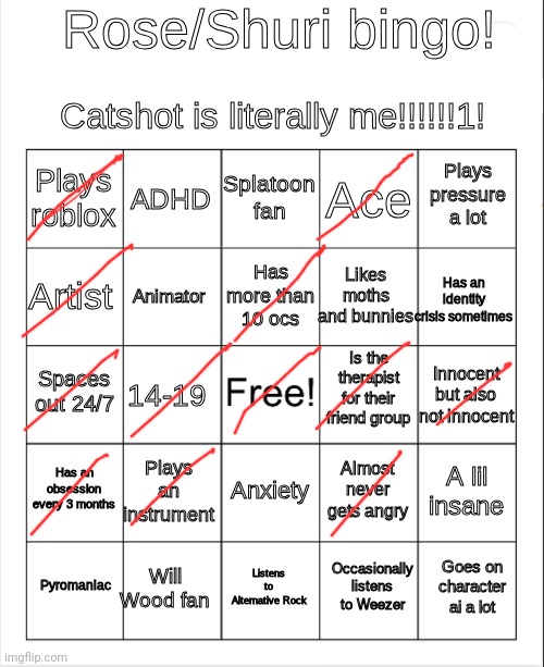 Rose/Shuri bingo | image tagged in rose/shuri bingo | made w/ Imgflip meme maker