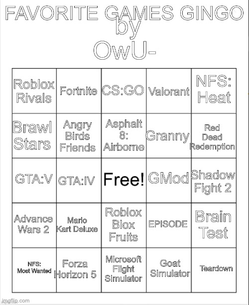 My Fav Game <3 by OwU | image tagged in my fav game 3 by owu | made w/ Imgflip meme maker