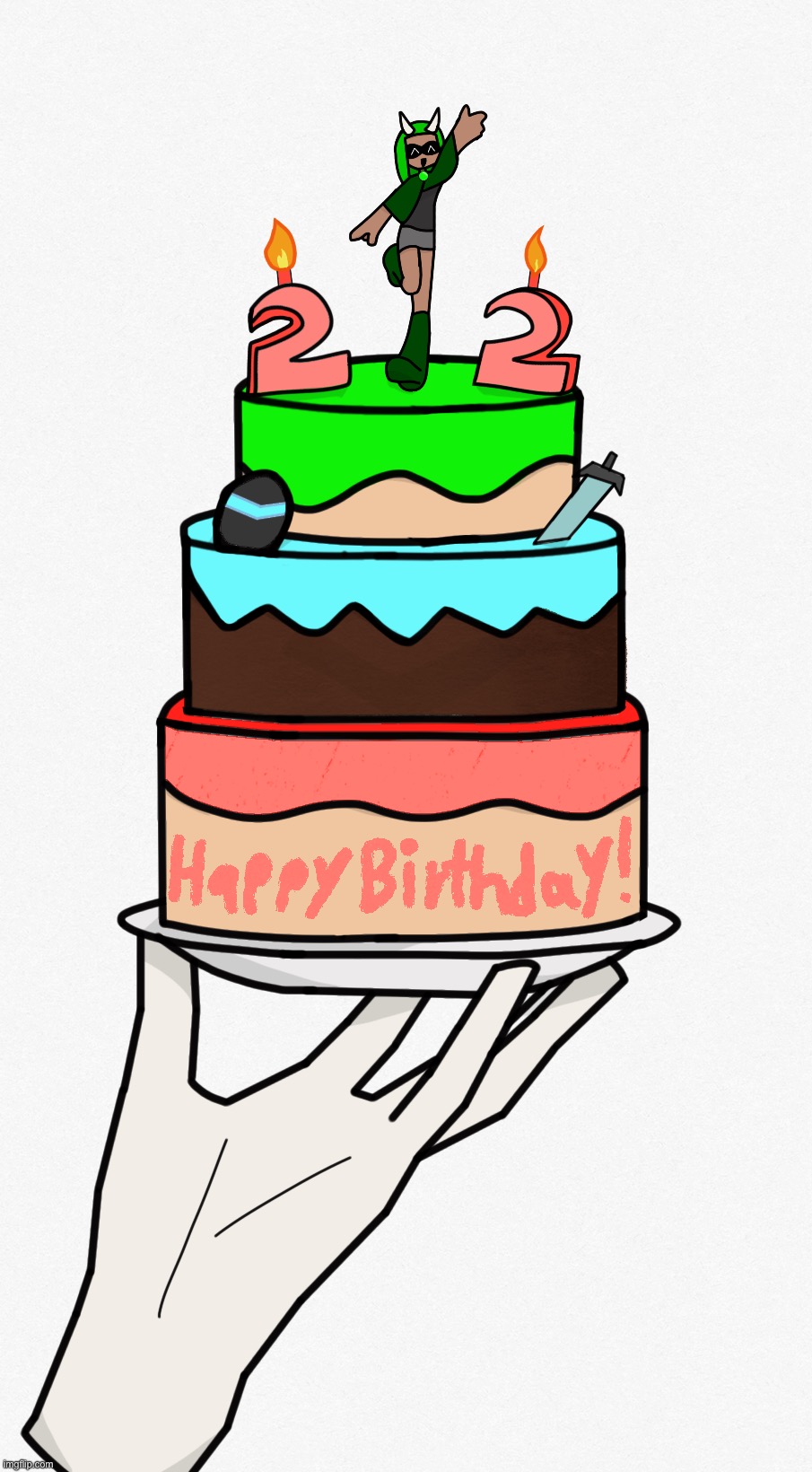 "Cake for the inky, Happy Birthday Inkmatas!" | made w/ Imgflip meme maker