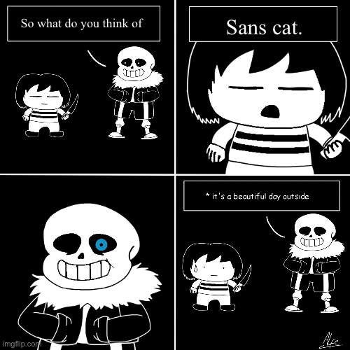 Uh | Sans cat. So what do you think of | made w/ Imgflip meme maker