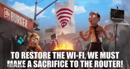 Smashed Up Router Gif when the wifi goes off - Imgflip