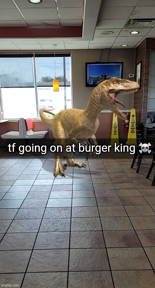 tf going on at burger king ☠️ | made w/ Imgflip meme maker