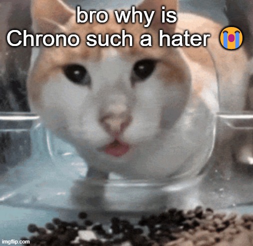 Like okay I'm retarded It's public info ☠️ | bro why is Chrono such a hater 😭 | image tagged in mr shock stare | made w/ Imgflip meme maker