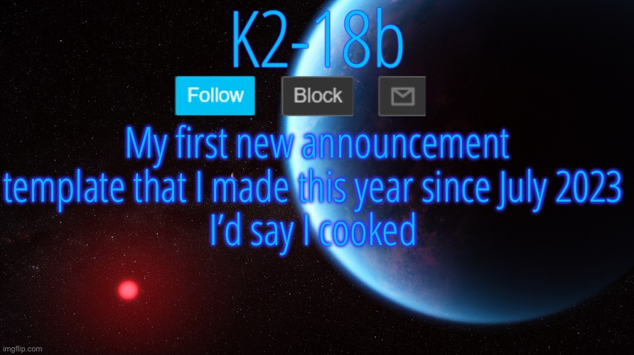 My opinion might be slightly biased though | My first new announcement template that I made this year since July 2023 
I’d say I cooked | image tagged in silver announcement template 5 0 | made w/ Imgflip meme maker