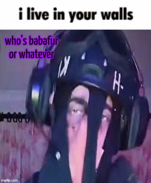SAK reaction ig 2 | who's babafur or whatever | image tagged in sak reaction ig 2 | made w/ Imgflip meme maker