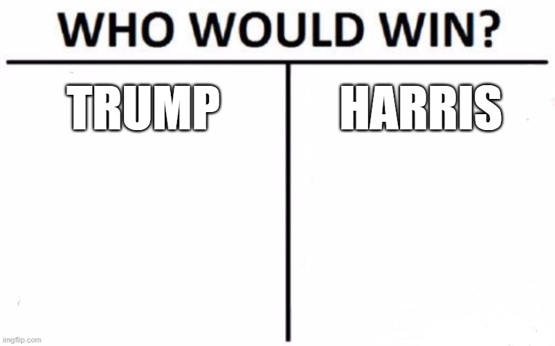 hmmmmmmmmmm | TRUMP; HARRIS | image tagged in memes,who would win | made w/ Imgflip meme maker