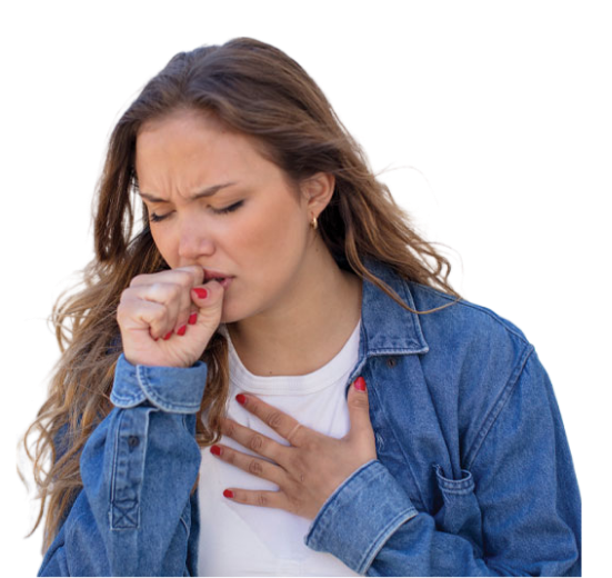 Woman coughing Blank Meme Template
