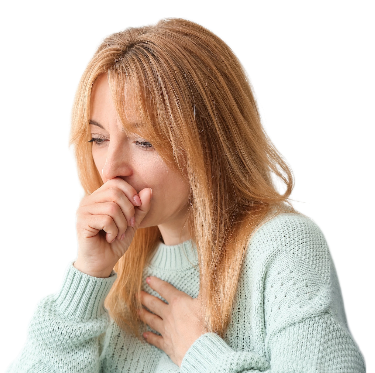 Woman coughing Blank Meme Template