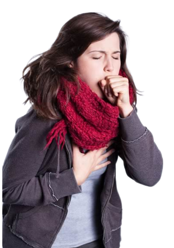 Woman coughing Blank Meme Template