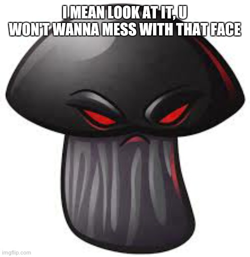 doomshroom Plants Vs Zombies | I MEAN LOOK AT IT, U WON'T WANNA MESS WITH THAT FACE | image tagged in doomshroom plants vs zombies | made w/ Imgflip meme maker