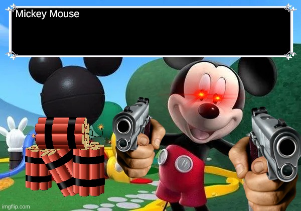 Mickey Mouse with guns Blank Meme Template