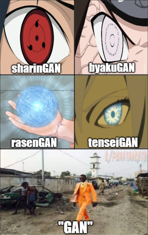 Gan | image tagged in naruto,sharingan,tenseigan,byakugan,rasengan | made w/ Imgflip meme maker