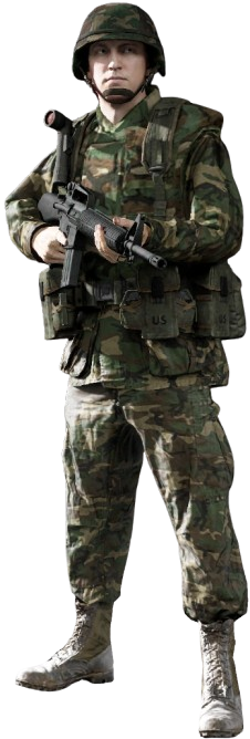 PASGT Soldier (Transparent) Blank Meme Template