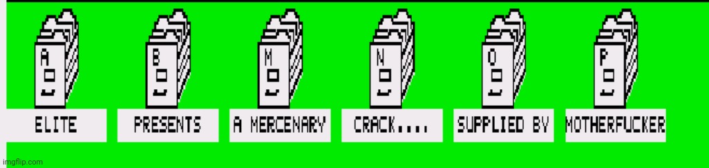 Atari ST MOTHERFUCKER! | image tagged in elite presents a mercenary crack supplied by motherfucker | made w/ Imgflip meme maker