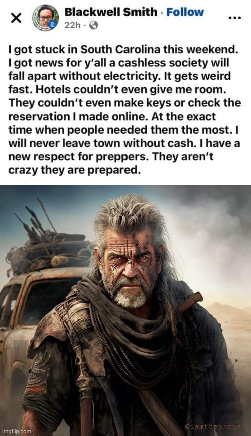 Be Prepared | image tagged in old mad max,hurricane irma | made w/ Imgflip meme maker