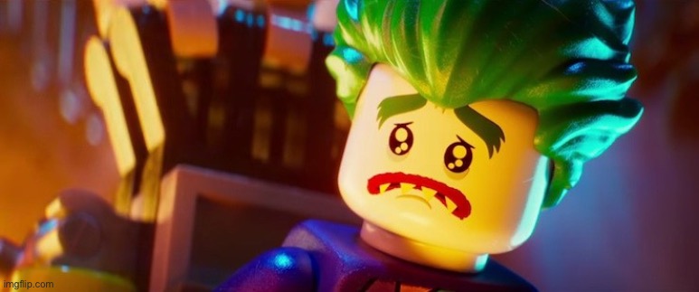 lego joker sad | image tagged in lego joker sad | made w/ Imgflip meme maker