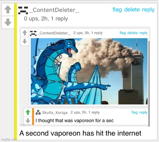 Actually I gotta post this image first before I leave. | image tagged in a second vaporeon has hit the internet | made w/ Imgflip meme maker