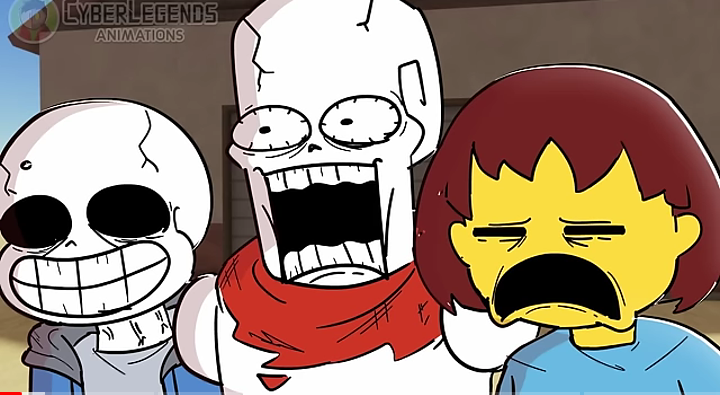 Sans, Papyrus and Frisk shocked Blank Meme Template