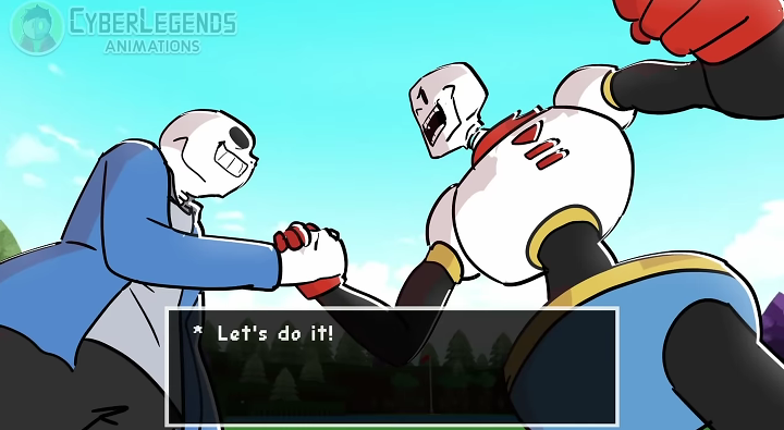 Sans and Papyrus saying let's do it Blank Meme Template