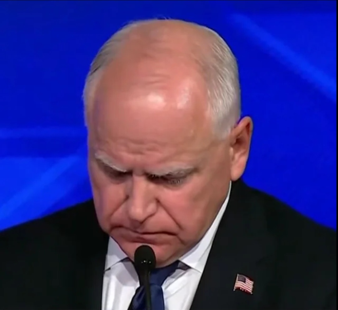 Tim Walz writing Blank Meme Template
