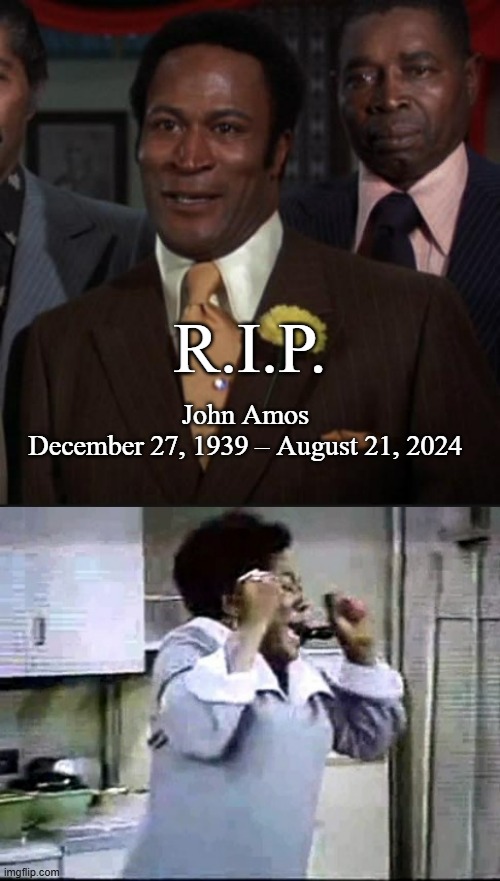 Sadly, it's for real this time. | R.I.P. John Amos
December 27, 1939 – August 21, 2024 | image tagged in john amos,florida evans damn | made w/ Imgflip meme maker