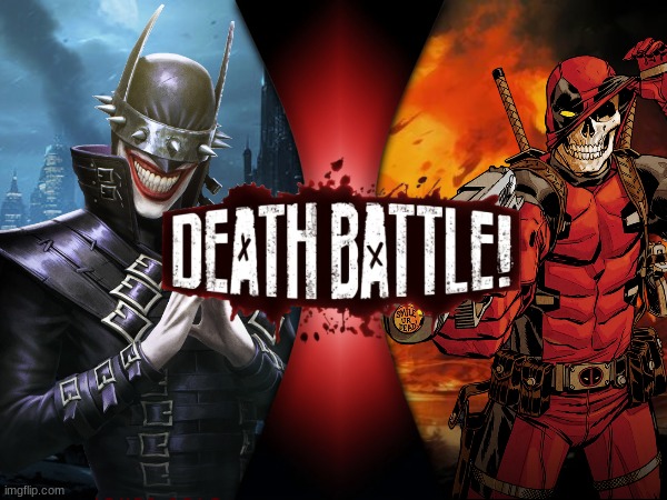 The Batman Who Laughs VS Dreadpool (DC VS Marvel) | image tagged in batman,deadpool,dc comics,marvel | made w/ Imgflip meme maker