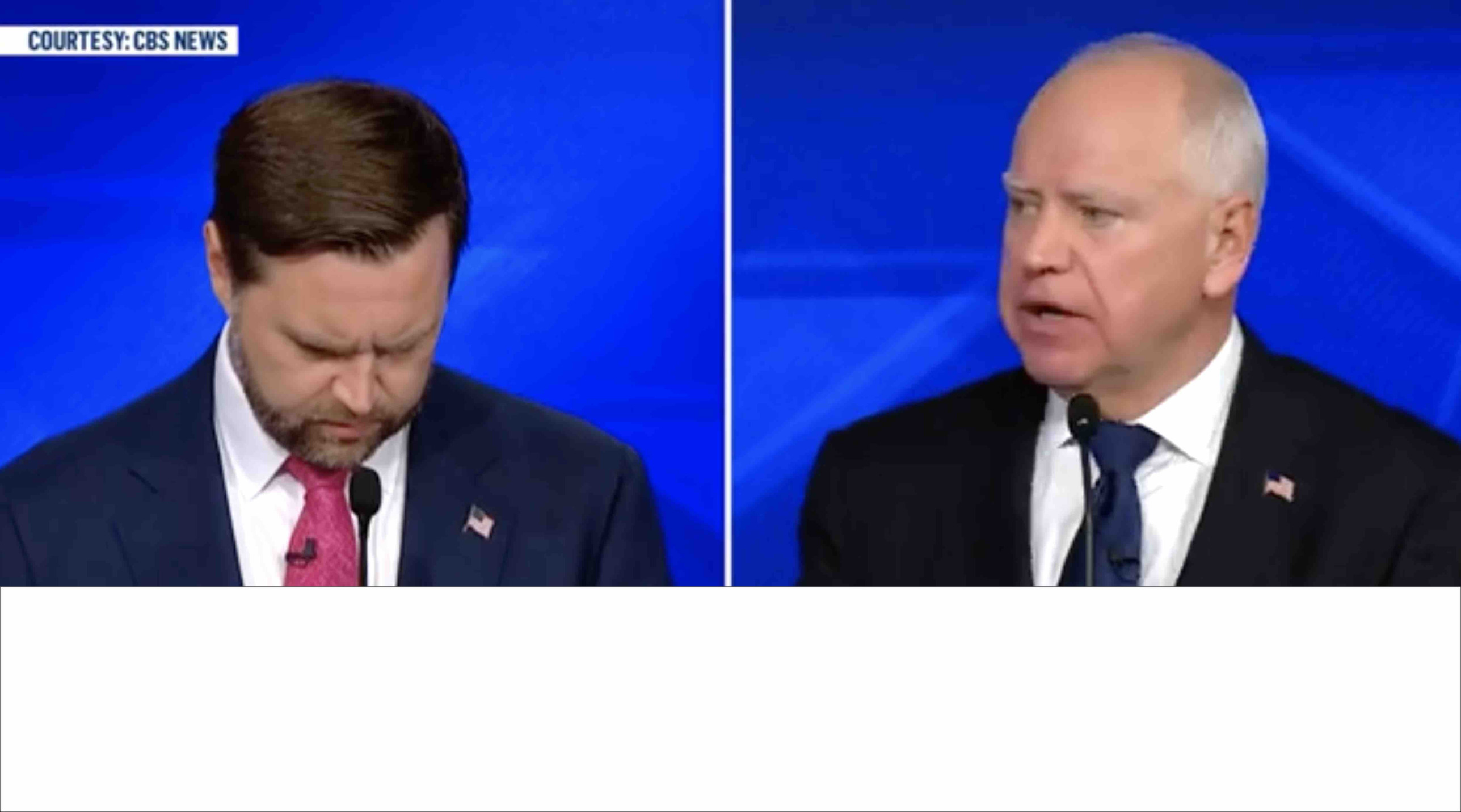 Tim Walz vs J.D. Vance VP Debate Blank Meme Template