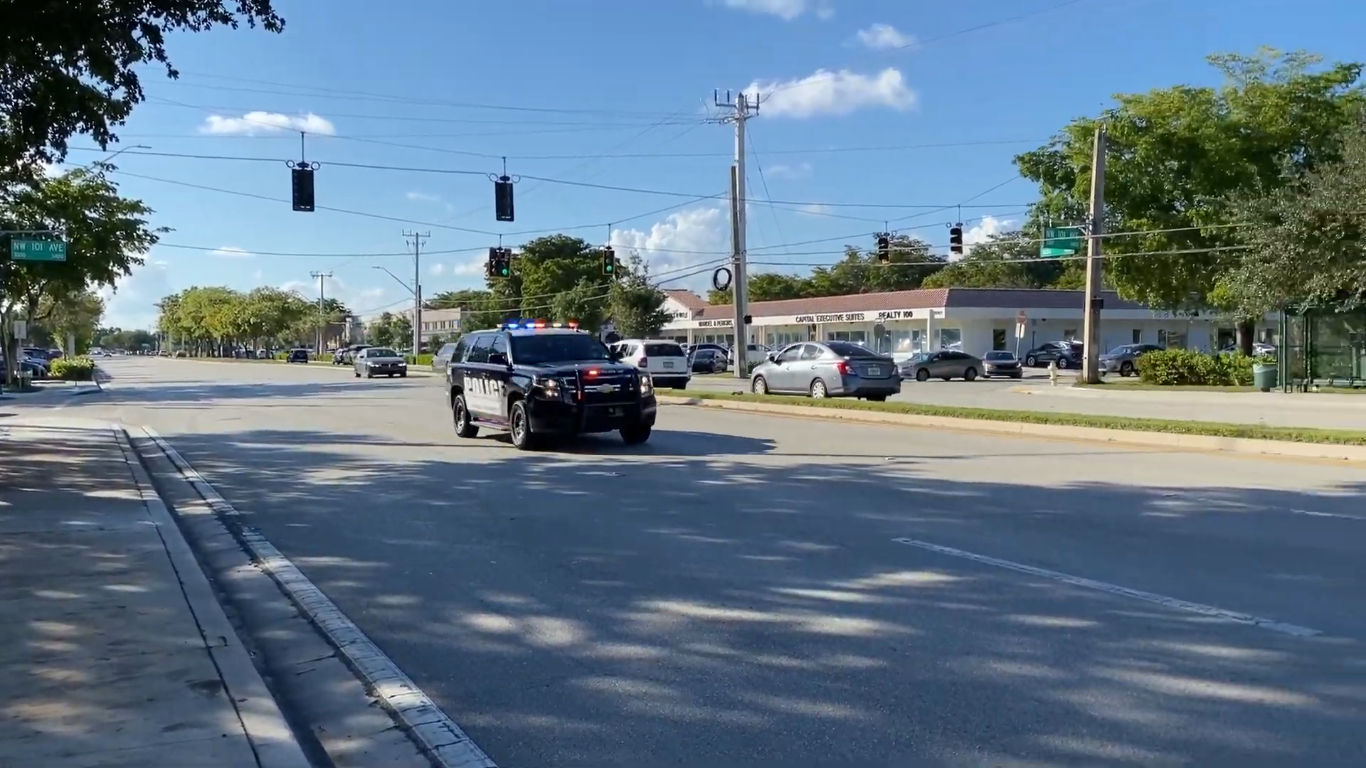 police car responding Blank Meme Template