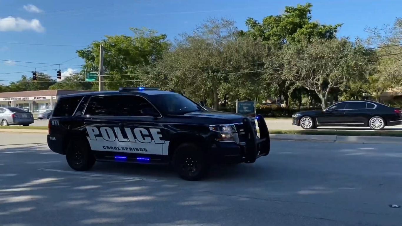 police car responding Blank Meme Template