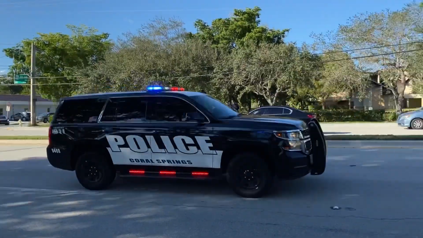 police car responding Blank Meme Template