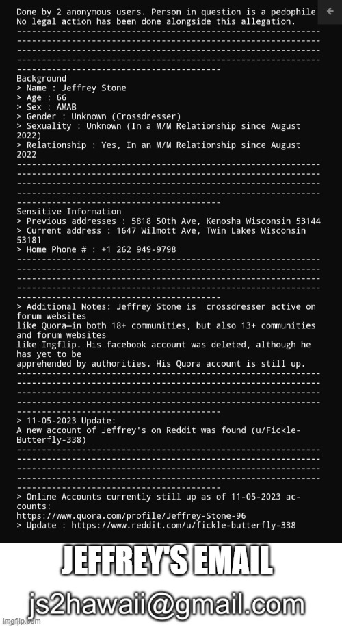 JEFFREY'S EMAIL | image tagged in jeffrey's entire amount of personal information,jeffrey's email | made w/ Imgflip meme maker