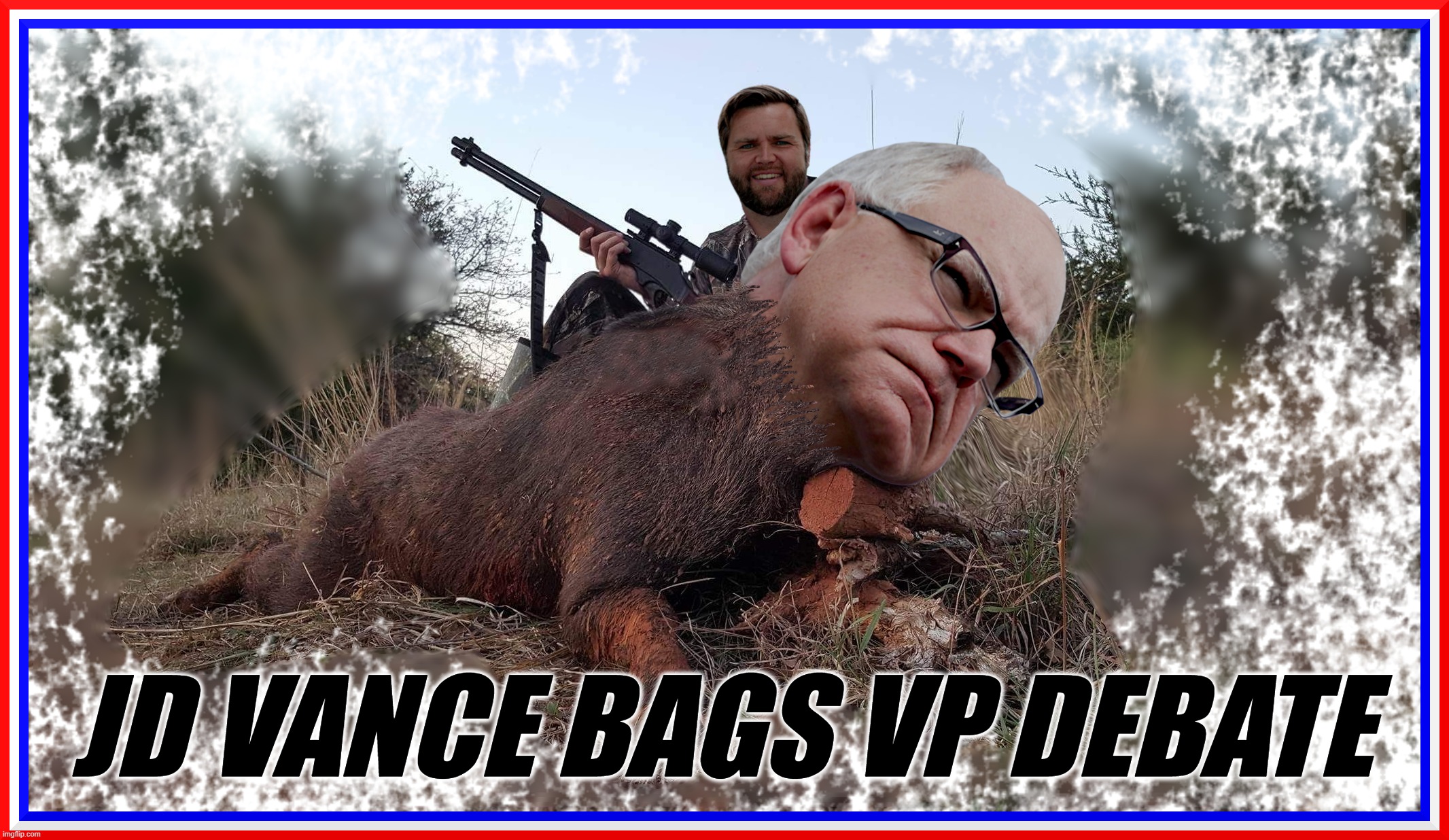 JD VANCE EASILY BAGS VP DEBATE ! | JD VANCE BAGS VP DEBATE | image tagged in knucklehead,walz,debate,vp,presidential,confident | made w/ Imgflip meme maker