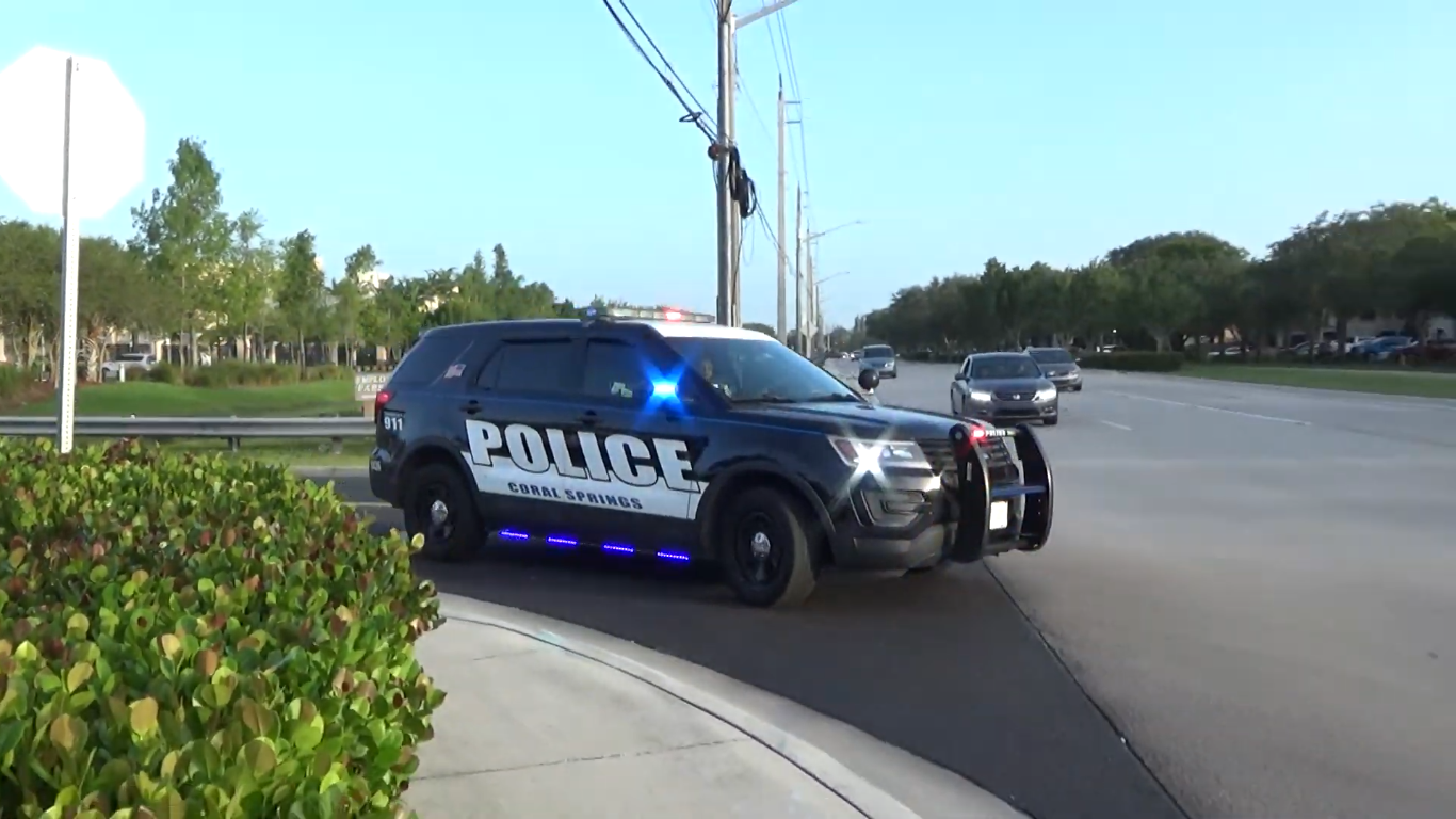 police car responding Blank Meme Template