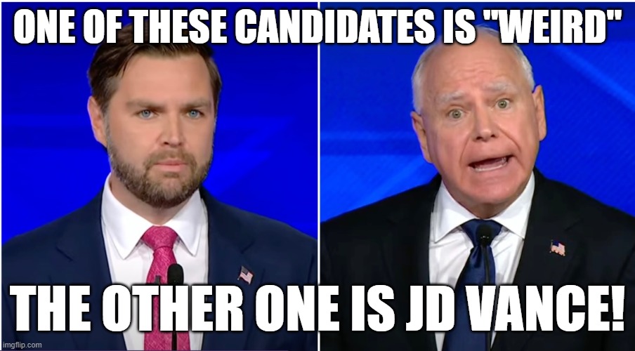 Candidates for VP | ONE OF THESE CANDIDATES IS "WEIRD"; THE OTHER ONE IS JD VANCE! | made w/ Imgflip meme maker