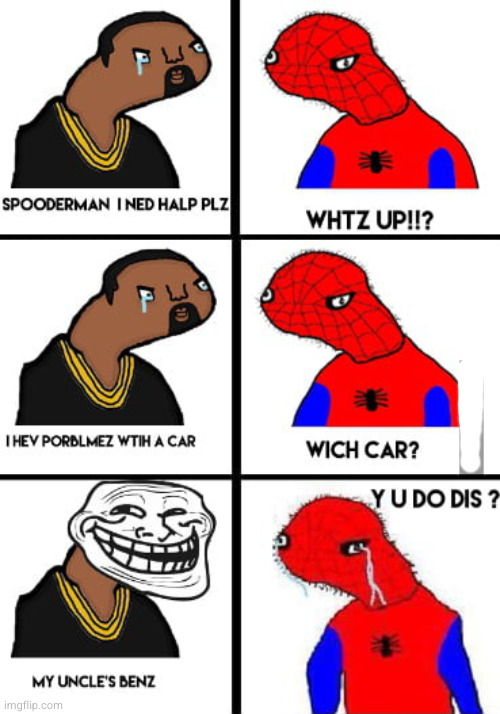 image tagged in spooderman | made w/ Imgflip meme maker