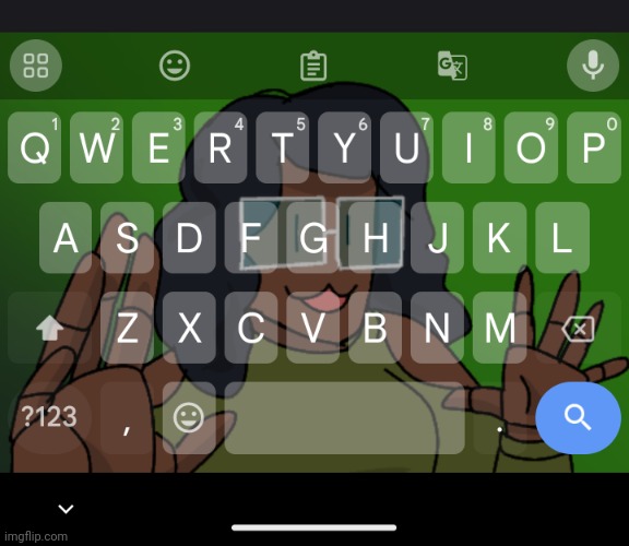 I changed my Gboard appearance... | made w/ Imgflip meme maker