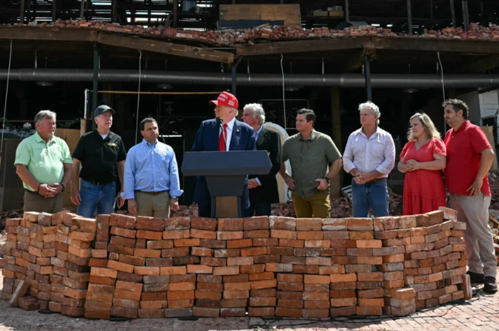 Trump hurricane wall Blank Meme Template