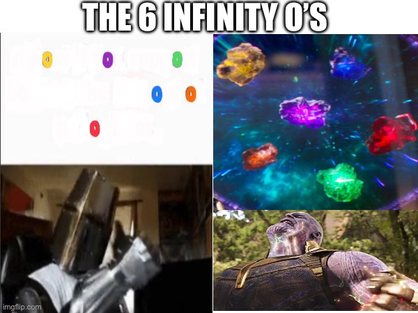 THE 6 INFINITY O’S | made w/ Imgflip meme maker