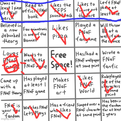 I did it because yes | image tagged in fnaf bingo | made w/ Imgflip meme maker