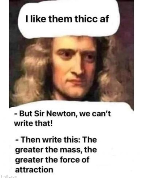 Newton | image tagged in funny memes,waifu,double meaning,isaac newton | made w/ Imgflip meme maker